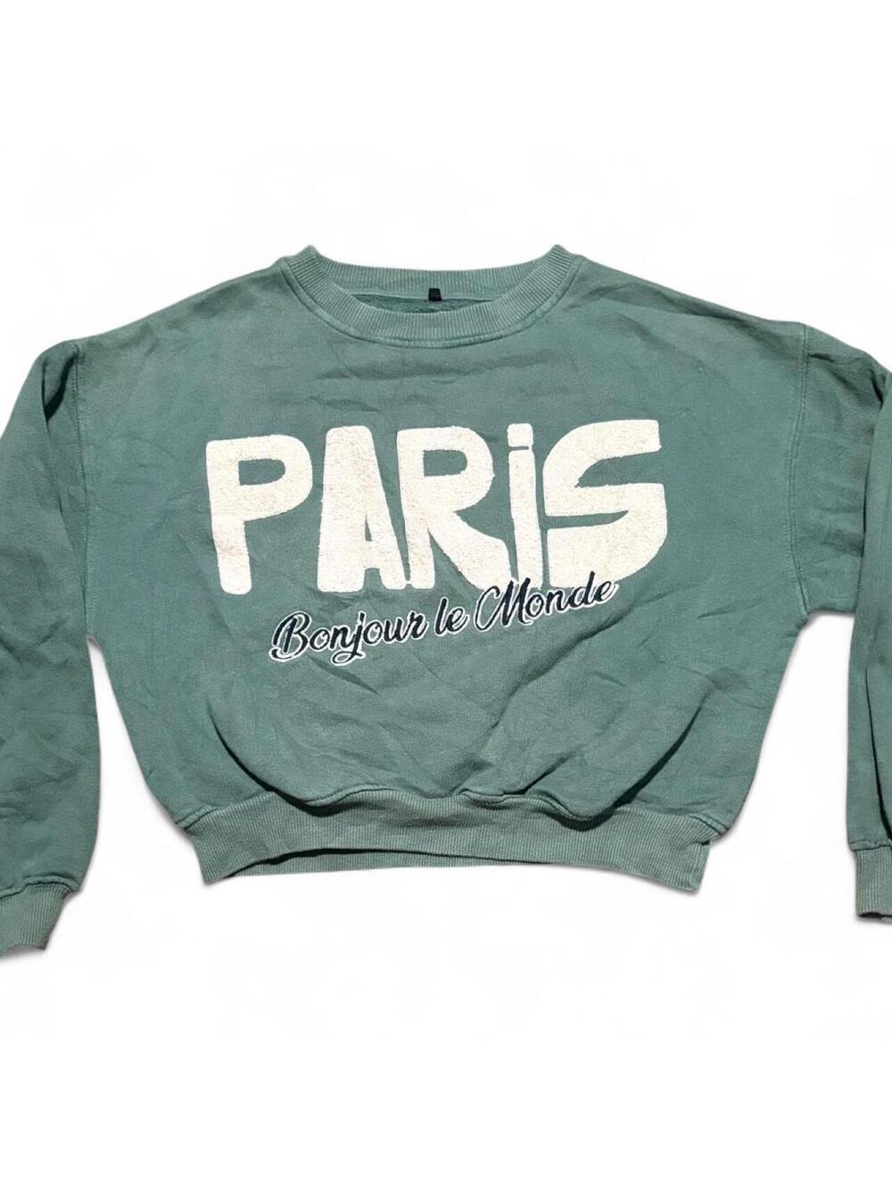 Zara Paris Bonjour le Monde Crewneck Sweatshirt — Size 13-14